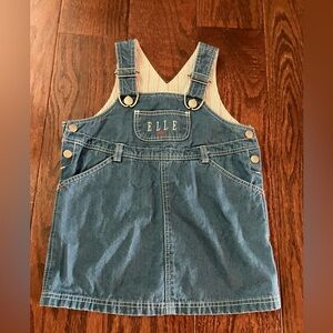 ELLE Paris Denim Overalls Dress Girls